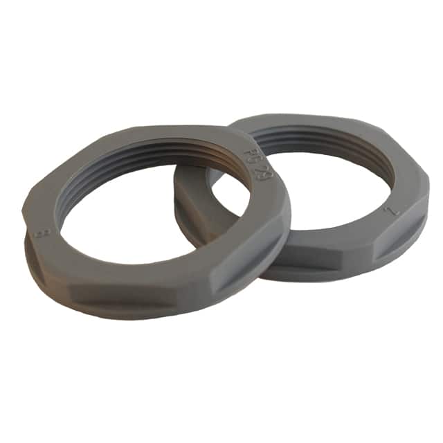LMG-16 PLASTIC LOCKNUT M16 GRAY