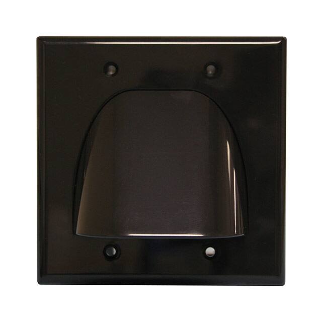 VHT-8203 BULK CABLE WALL PLATE  BLACK DUA