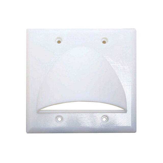 VHT-8201 BULK CABLE WALL PLATE  WHT DUALG