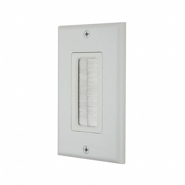 45-0018-WH 1 GANG BRUSH WALL PLATE, WHITE