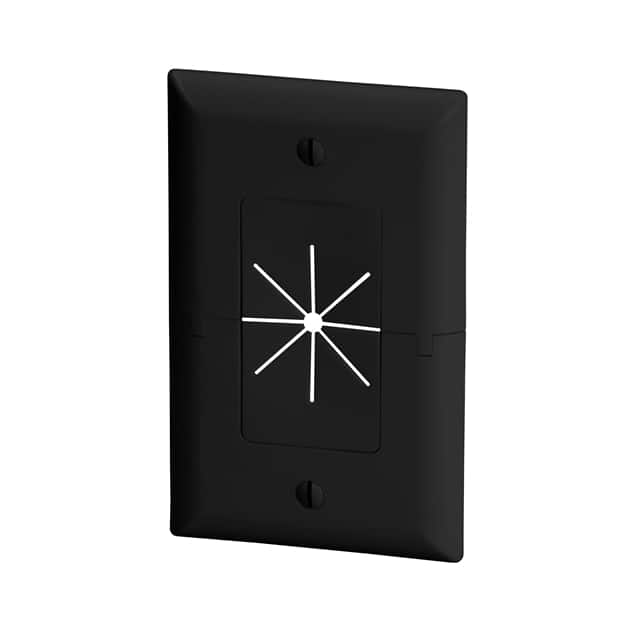 45-0017-BK SPLIT PLATE W/ FLEX PASS - BLACK