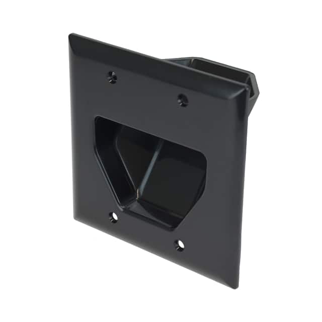 45-0002-BK 2-GANG LOW VOLTAGE PLATE - BLACK
