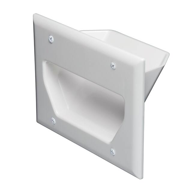 45-0003-WH 3-GANG LOW VOLTAGE PLATE - WHITE
