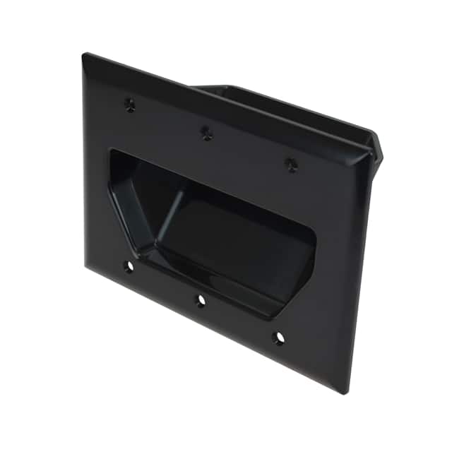 45-0003-BK 3-GANG LOW VOLTAGE PLATE - BLACK