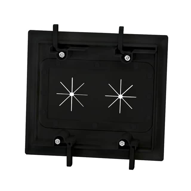 45-0015-BK FLEX OPEN PLATE, 2-GANG - BLACK