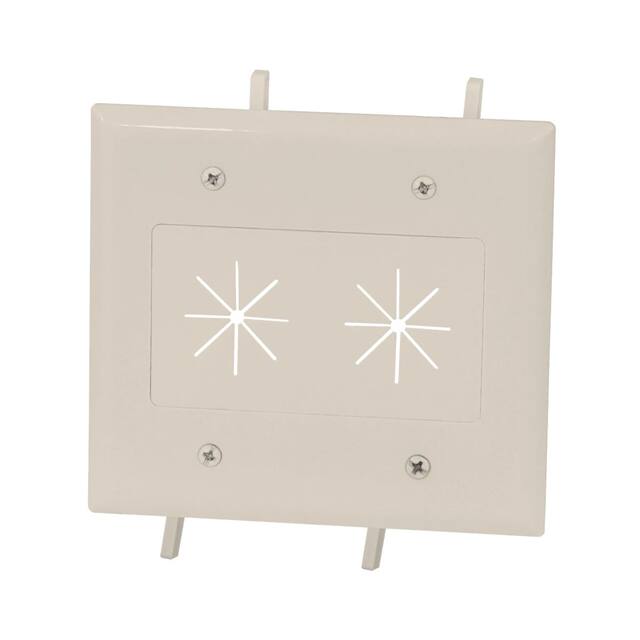 45-0015-LA FLEX PLATE, 2-GANG - LITE ALMOND