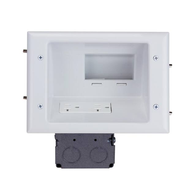 45-0072-WH CONCEAL PLATE W/ RECEPTACLE