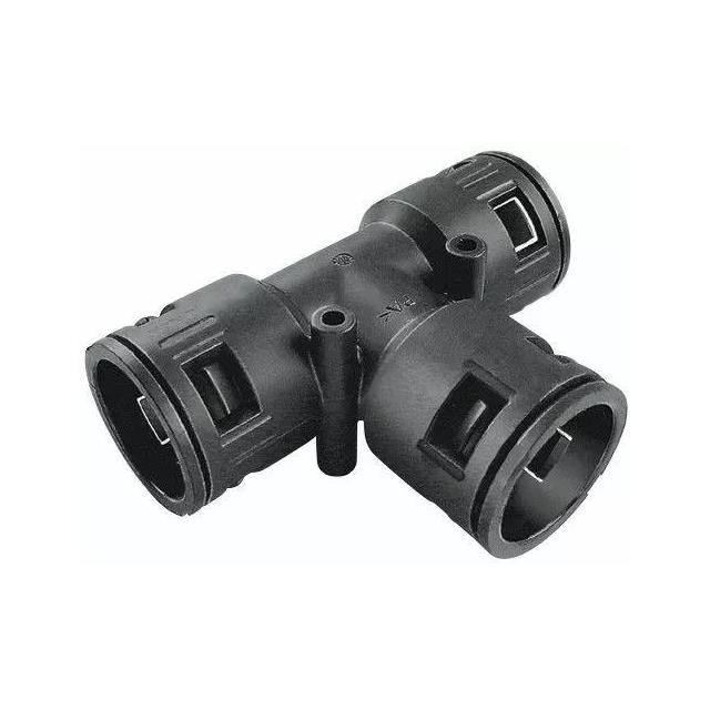 5020.041.208 T-CONNECTOR, RQT-PA, BLACK, 3/8"