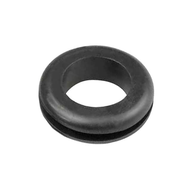 GRO040061A GROMMET 0.281" PVC BLACK