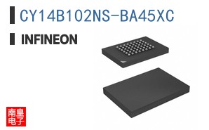 CY14B102NS-BA45XC The CY14B102NS-BA45XC is a 2Mb NVSRAM from Infineon Technologies (formerly Cypress Semiconductor). It features a 45ns access time and operates within a 2.7V to 3.6V voltage range.