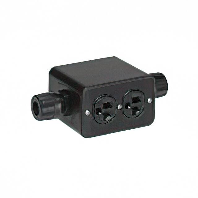 1301370117 DUP 15A/125V FD-THRU PRT BLK