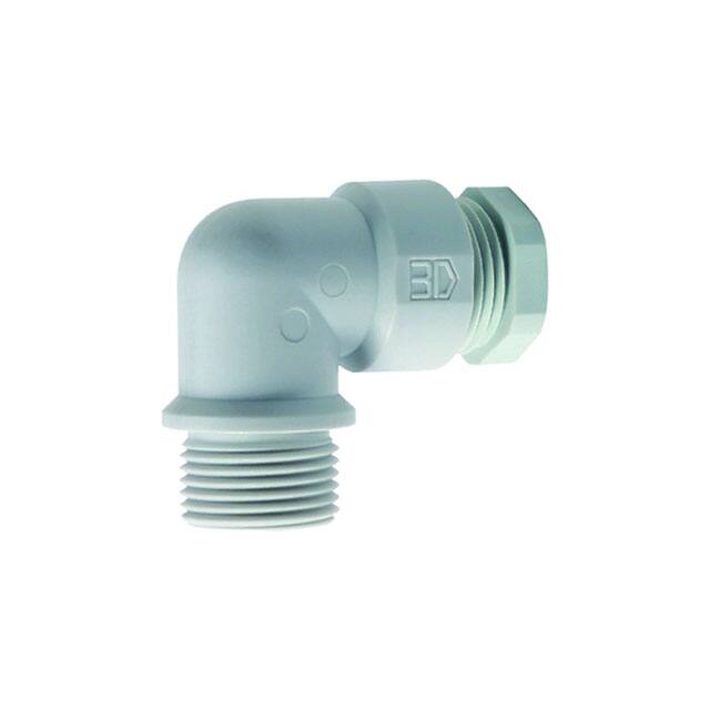 21.725PA7035 ELBOW CABLE GLAND M25 RAL7035