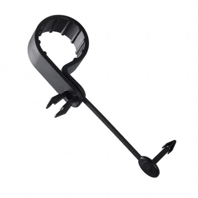 PC087-H25D-D0 CBL CLAMP P-TYPE BLACK PUSH IN