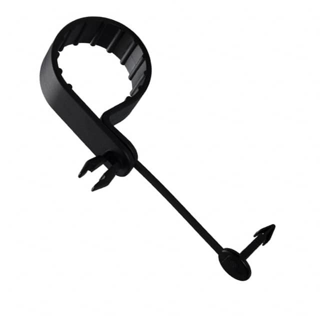 PC112-H25D-C0 CBL CLAMP P-TYPE BLACK PUSH IN
