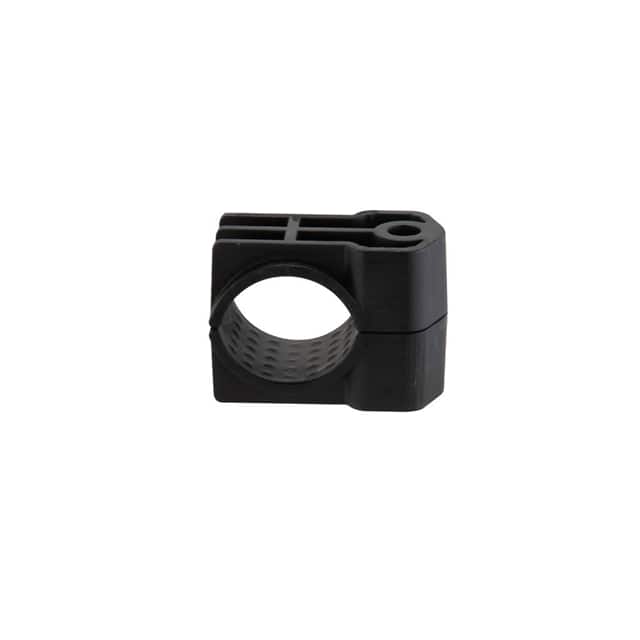 CCPL1H1619-X CBL CLEAT BLACK 1 HOLE POLYMER