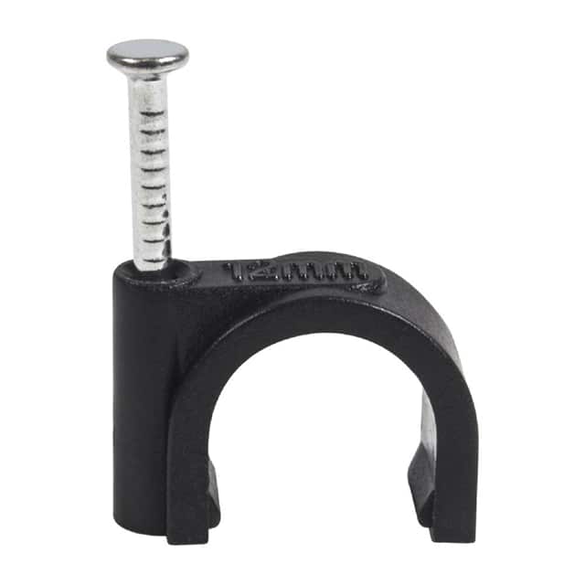 CC12-B-100-P CABLE CLIPS,12MM BLACK, 100 PACK