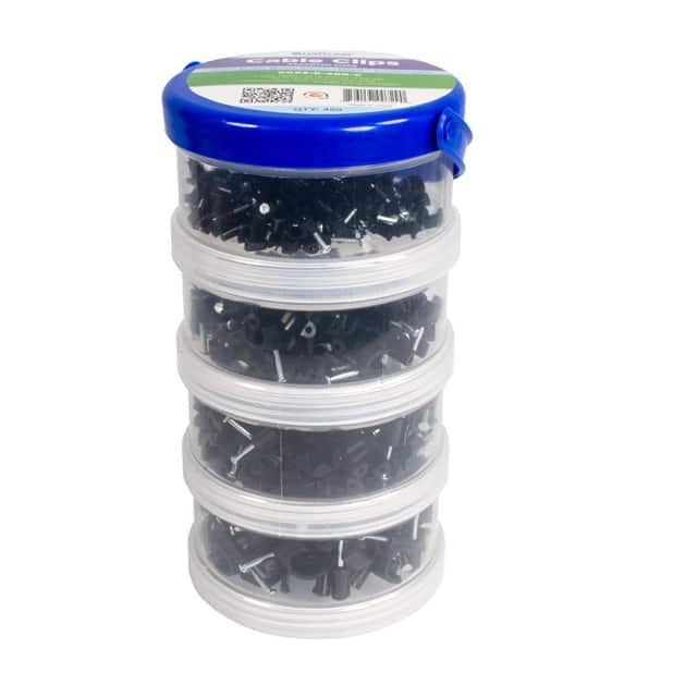 CCX2-B-400-C CABLE CLIPS BLACK CANISTER, CCX2