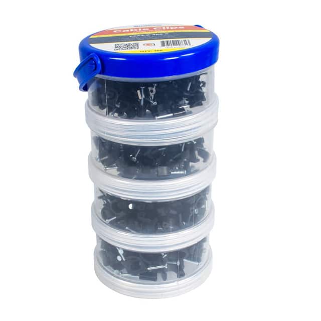 CCX4-B-400-C CABLE CLIPS CANISTER BLACK CCX4