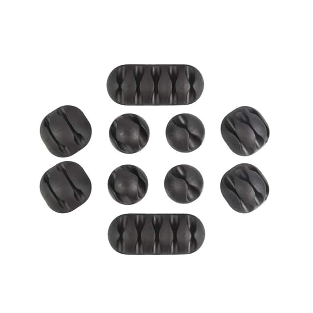 CCH-B-10-B CABLE CLIPS HOLDERS, BLACK10PACK