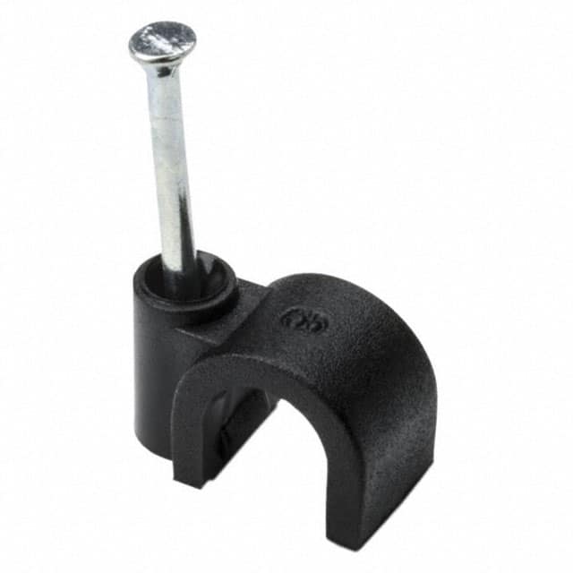 NC80 CBL CLIP U-TYPE BLACK FASTENER