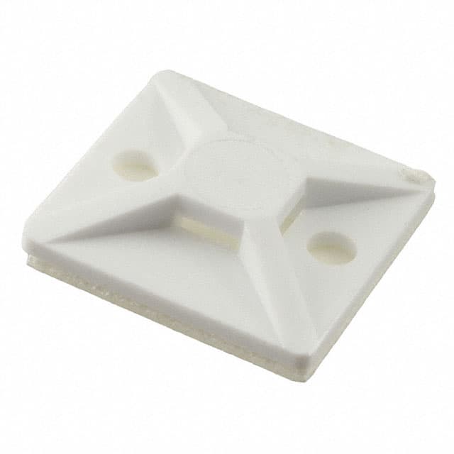 608802-1 CABLE TIE HLDR QUAD ADH WHITE