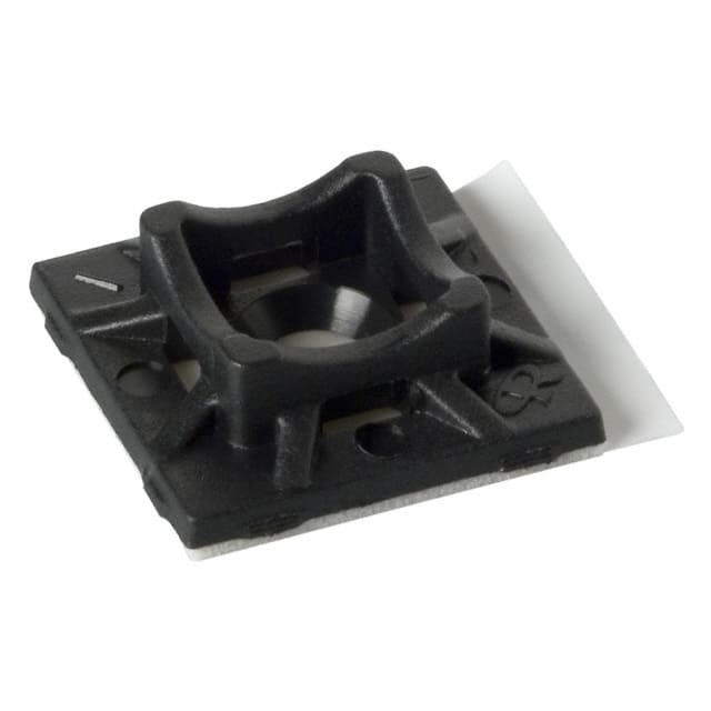 FTH-5A-RT-UVB-M CABLE TIE HLDR QUAD ADH BLACK