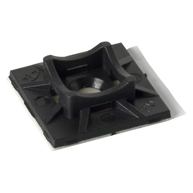 FTH-7A-RT-UVB-M CABLE TIE HLDR QUAD ADH BLACK
