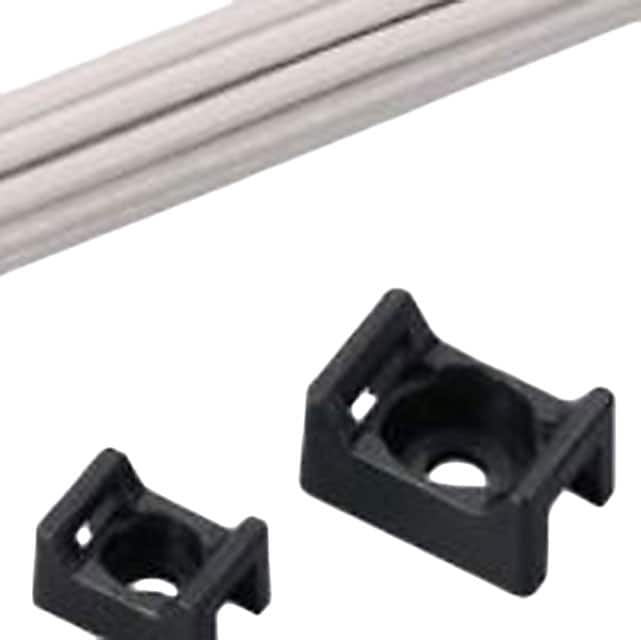 TM2S6-M0 CABLE TIE HLDR DUAL SCREW #6 BLK