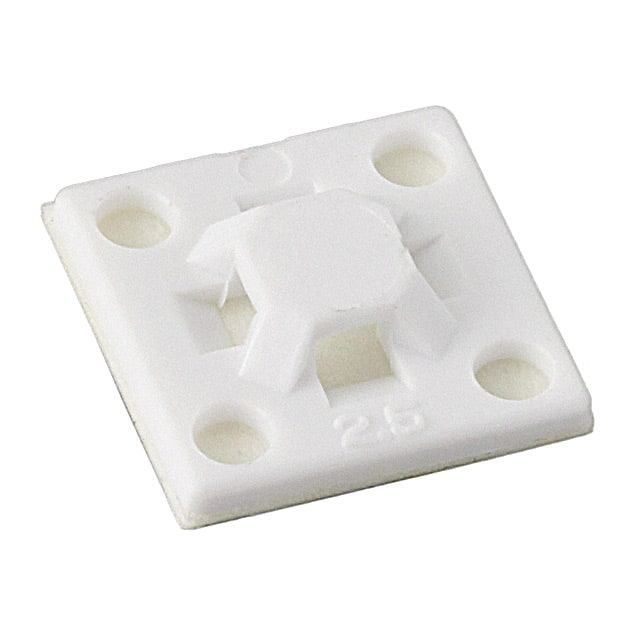MB2.5A10M4 CABLE TIE HLDR QUAD ADH WHITE