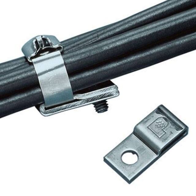 MTM1H10-C CABLE TIE HLDR SGL SCREW #10 SIL