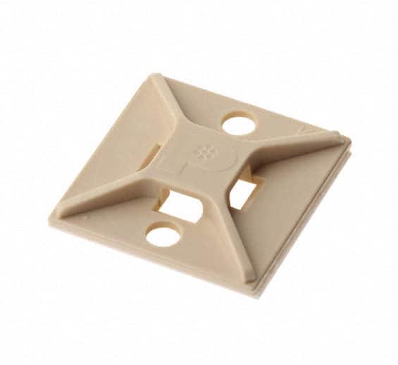 ABM2S-A-C15 CABLE TIE HLDR QUAD ADH IVORY