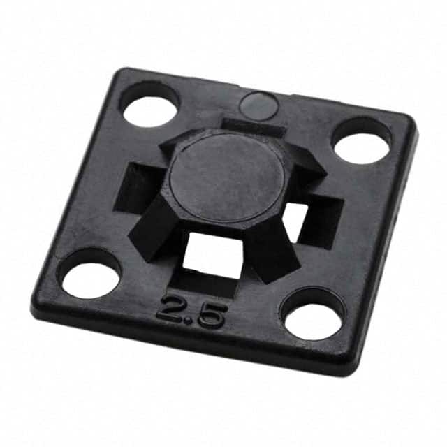MB2.50C2 CABLE TIE HLDR QUAD SCREW #3 BLK