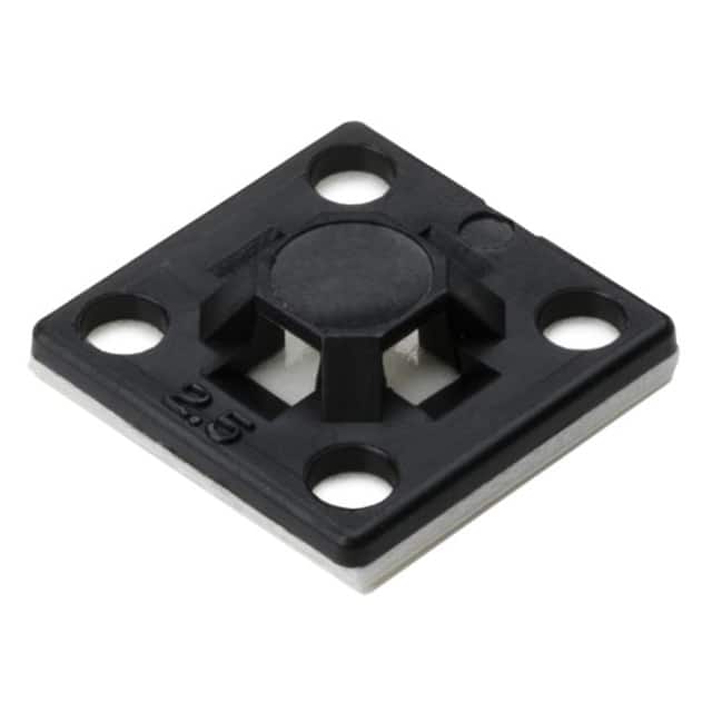 MB2.5A0M4 CABLE TIE HLDR QUAD ADH BLACK