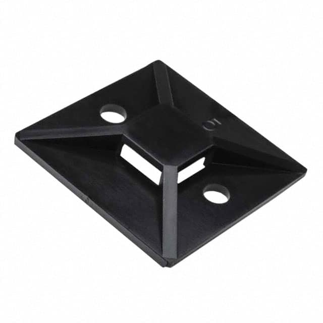 MB50C2 CABLE TIE HLDR QUAD SCREW #8 BLK