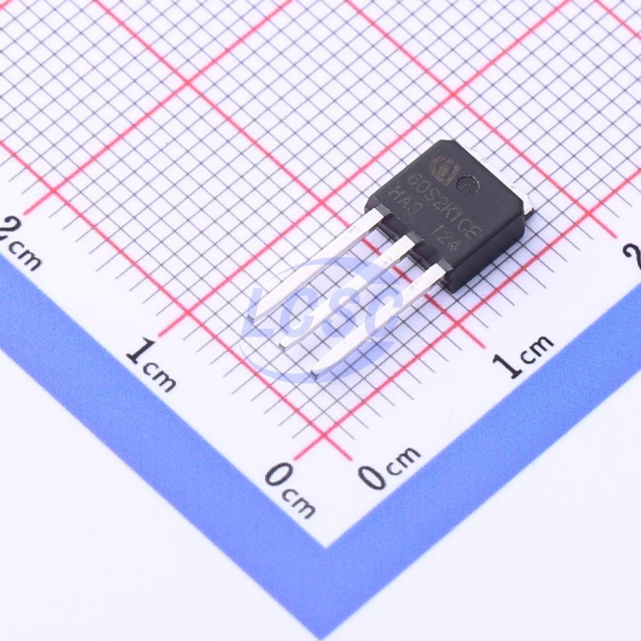 IPU60R2K1CE The Infineon IPU60R2K1CE is a single N-Channel MOSFET. It is RoHS3 compliant and rated MSL 1.