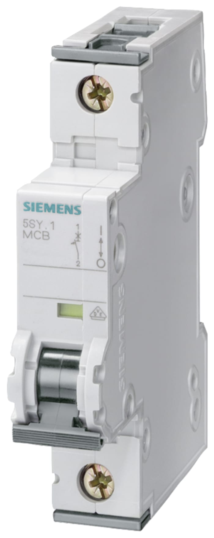 5SY4101-5 The Siemens SENTRON 5SY4101-5 is a 1-pole miniature circuit breaker with a 1A current rating and 230V AC voltage rating. It offers a 10kA breaking capacity and mounts via DIN rail.