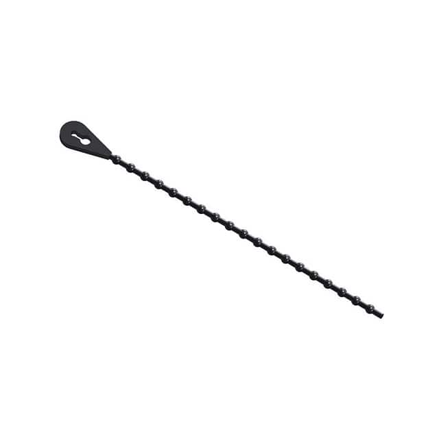 BT-6-01-BK BEADED TIE BLACK 6"
