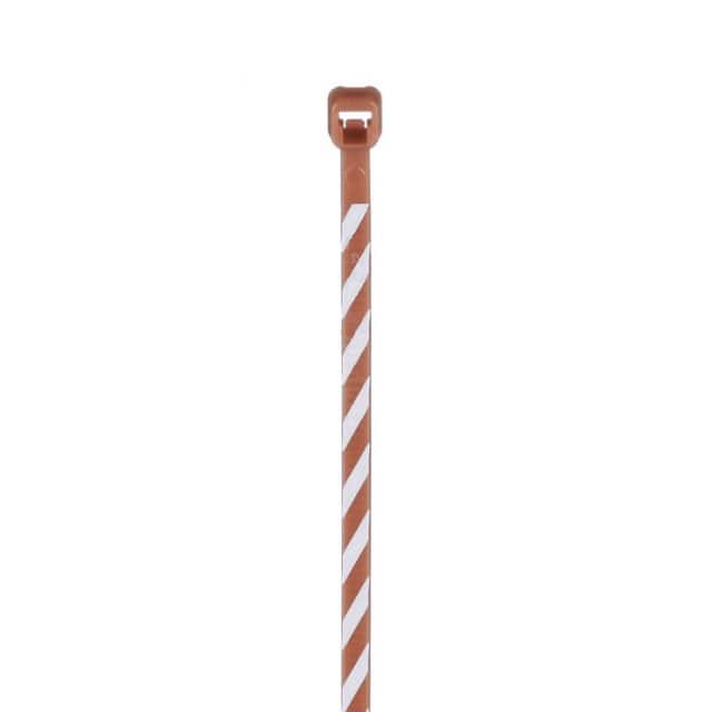 PLT1M-L1-10 CBL TIE LOCKING BRN/WHT 18LB 4"