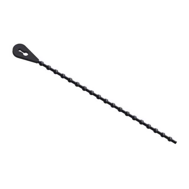 BT-6-10-BK BEADED TIE BLACK 6"