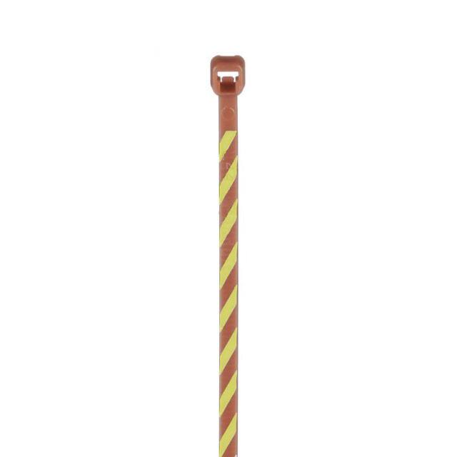 PLT1M-L1-4 CBL TIE LOCKING BRN/YLW 18LB 4"