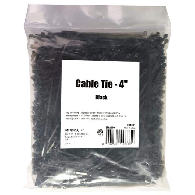 CBT-01 CBL TIE LOCKING BLK 4" 1000PK