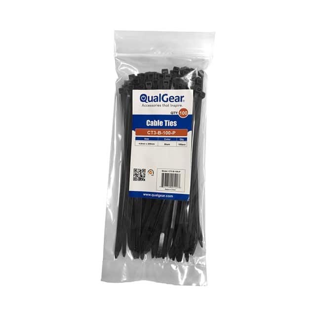 CT3-B-100-P CBL TIE LOCKING BLK 3.94"