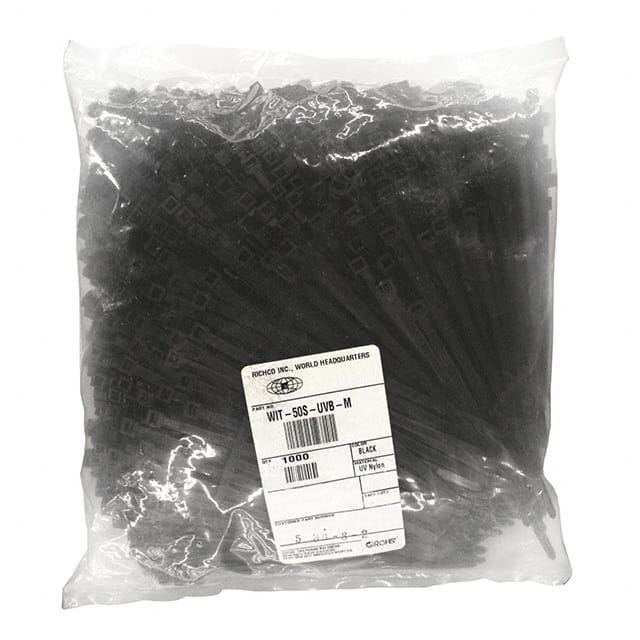 WIT-50S-UVBM CBL TIE LOCKING BLACK 50LBS 6"