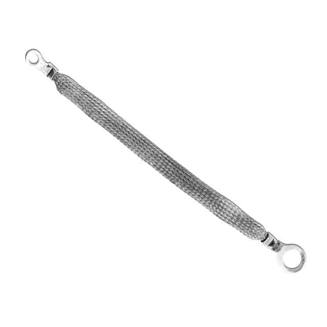 1/2-02-008 GROUND STRAP BRAIDED FLAT 0.5" X
