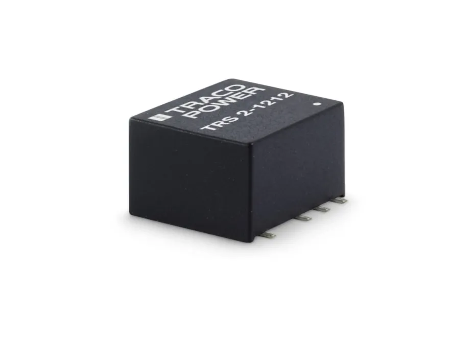 TRS 2-0919 The TRS 2-0919 from Traco Power is a 2W isolated DC-DC converter with a single 9V output. It features a surface-mount 7-SMD module, 80% efficiency, and short-circuit protection.