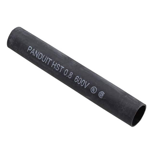 HST0.8-6-3Y HEATSHRINK 3/4" X 0.5' BLACK