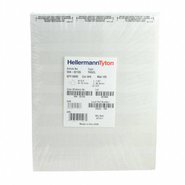 TAG2L-105 LABEL SELF LAMINATING WHITE