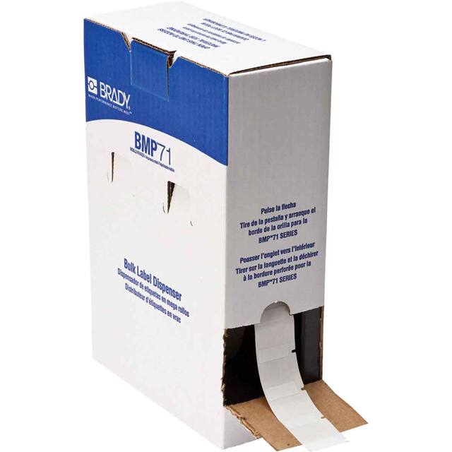 BM71-19-427 LABEL 1" HX1"W CLR/WHT 1=2500PCS