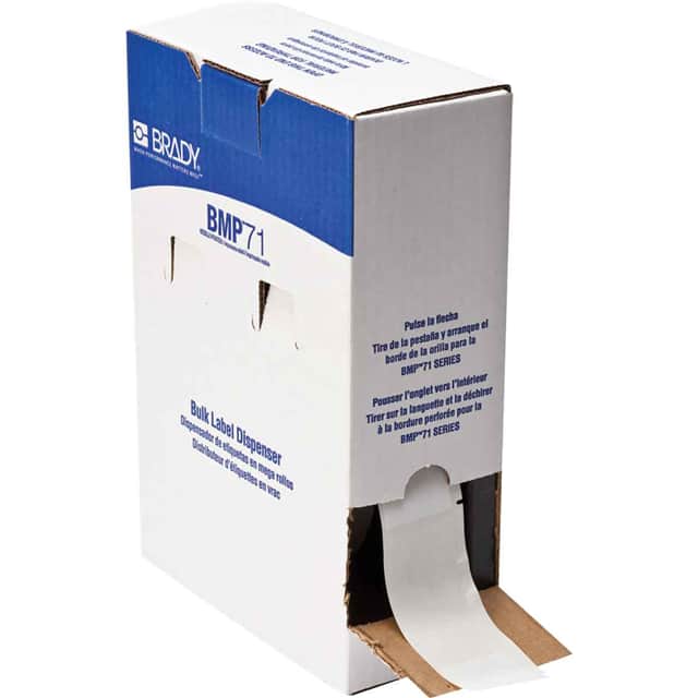 BM71-33-427 LABEL 4" HX1.5"W CLR/WH 1=500PCS
