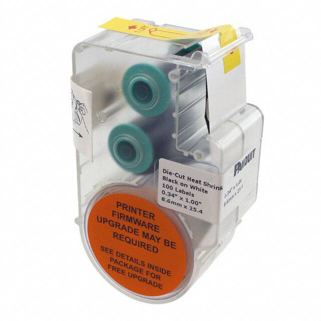 H100X034H1C LABEL HEAT SHRINKABL DIE-CUT WHT